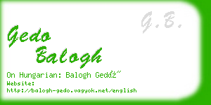 gedo balogh business card